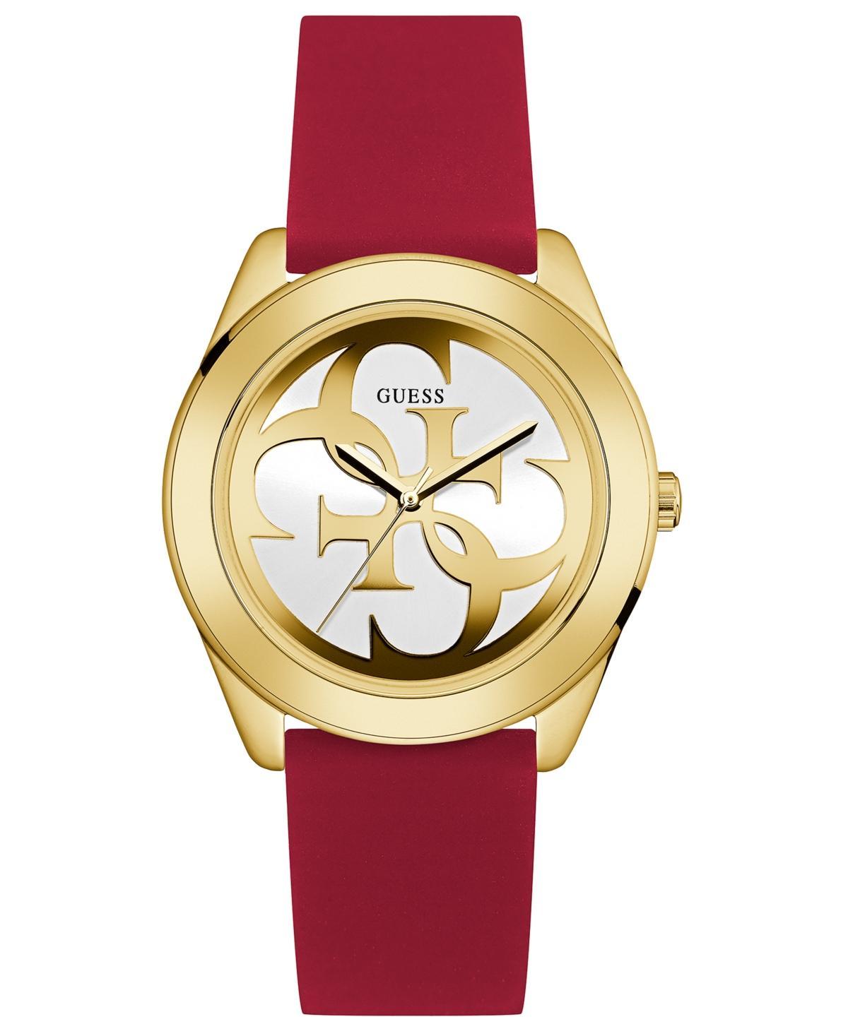 Guess Womens Red Silicone Strap Watch 40mm Product Image