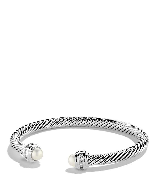 Womens Cable Classics Bracelet With Pearls & Diamonds Product Image