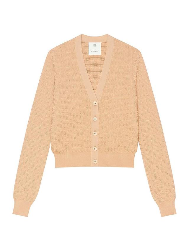 Womens Cropped Cardigan In 4G Mini Jacquard Product Image