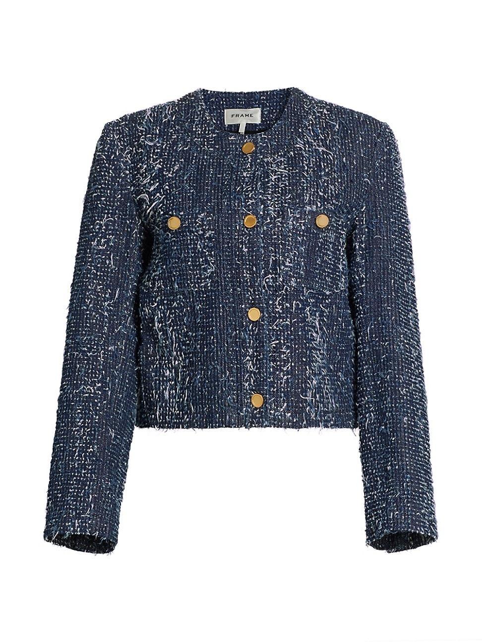 Womens Denim Boucl Tailored Jacket product image