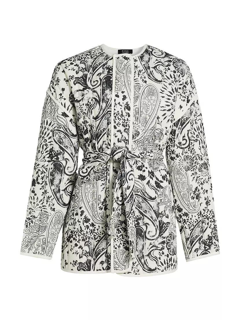 Paisley Cotton Tie-Waist Jacket Product Image