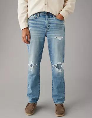 AE EasyFlex Patched Relaxed Straight Jean Product Image