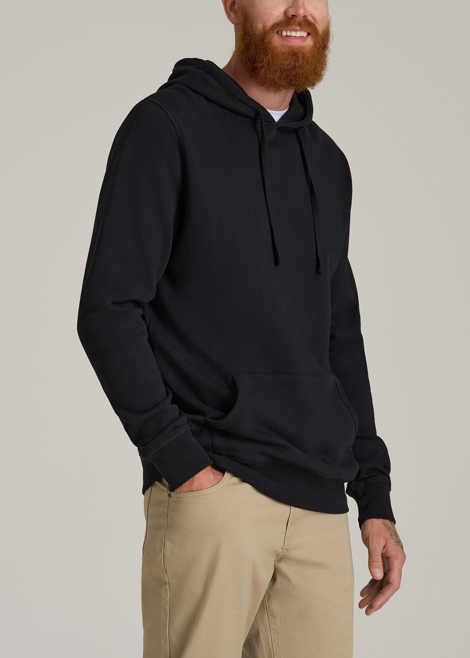 Wearever 2.0 Fleece Hoodie for Tall Men in Black Product Image