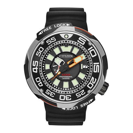 Men's Citizen Eco-DriveÂ® Promaster Diver Super Titaniumâ¢ Strap Watch with Black Dial (Model: Bn7020-17E) Product Image