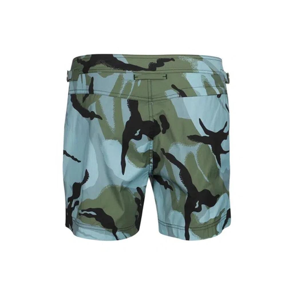 Printed Swim Shorts In Blue Product Image