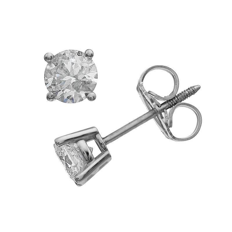 14k Gold 3/4 Carat T.W. Diamond Stud Earrings, Womens, 14k White Gold Product Image