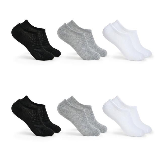 Fruit of the Loom Womens Breathable Lightweight 6pk Liner Athletic Socks - White/Black/Gray 4-10 Product Image