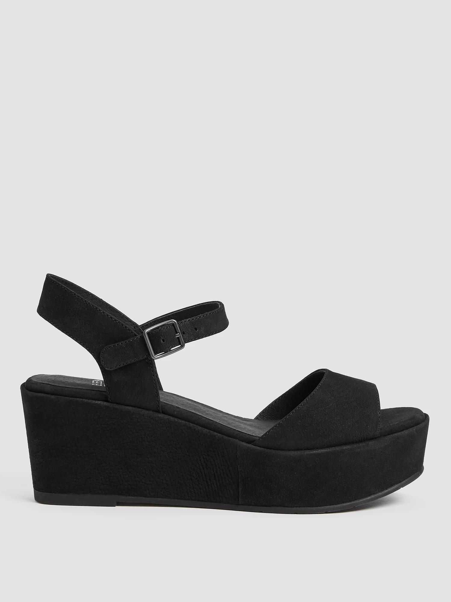 EILEEN FISHER Mime Tumbled Nubuck Platform Sandalfemale Product Image