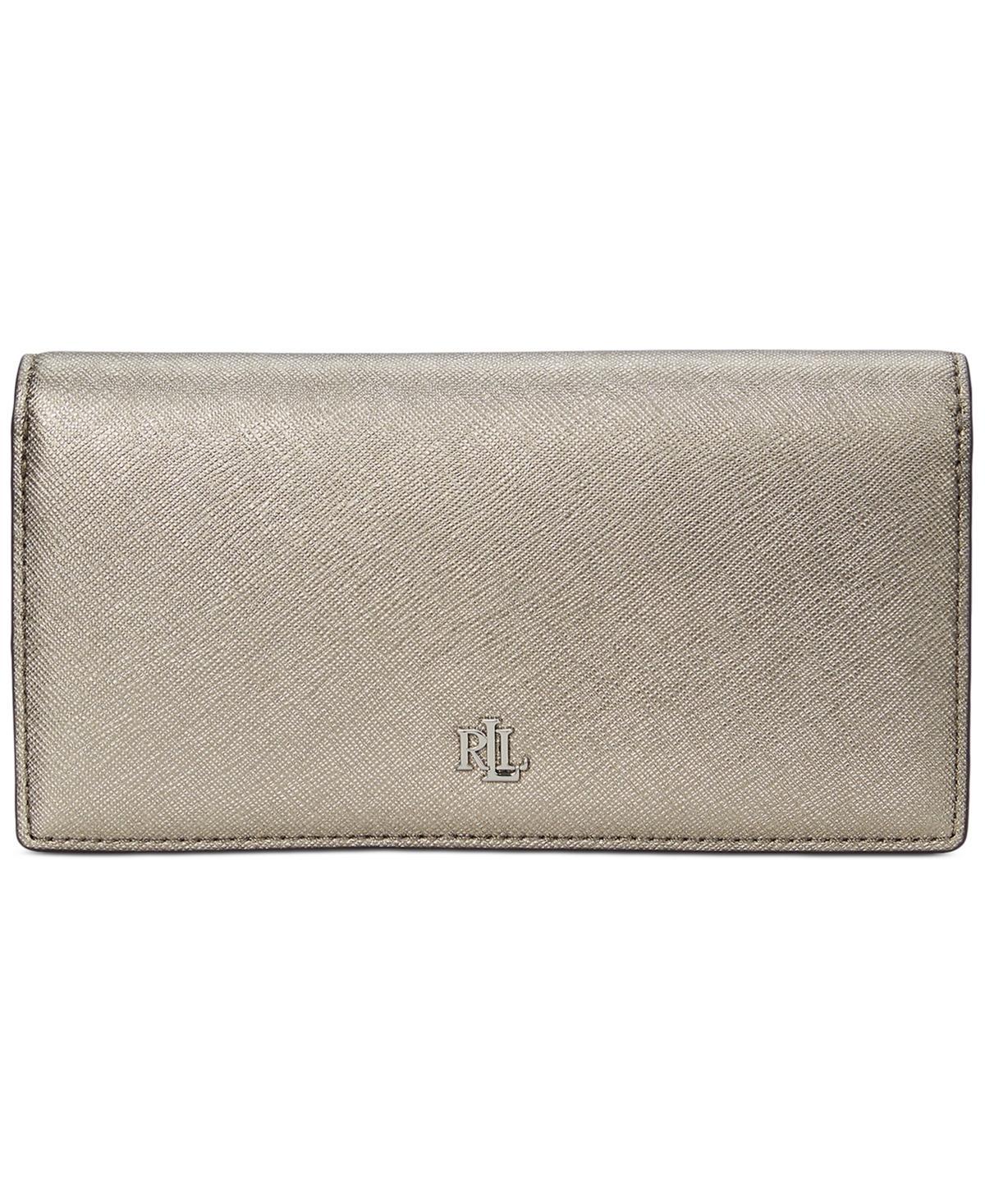 Lauren Ralph Lauren Crosshatch Leather Slim Snap Wallet Product Image