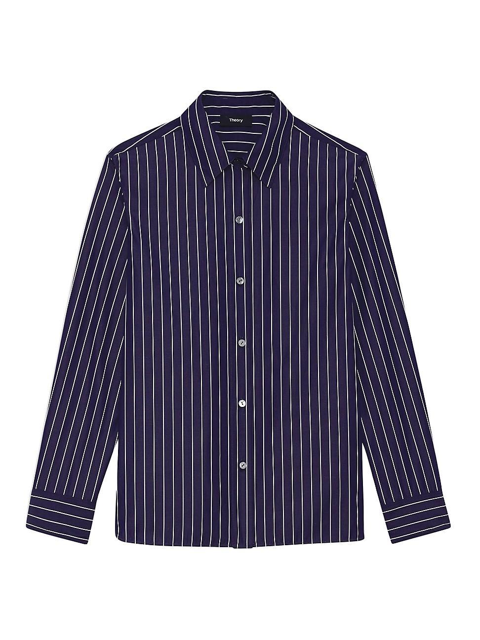 Womens Striped Cotton Shirt Product Image