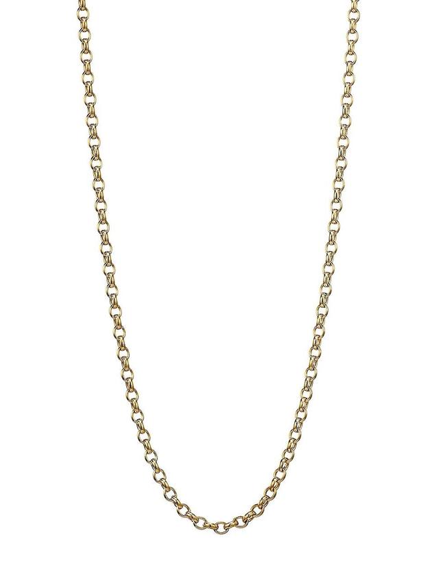 Womens 18K Yellow Gold Belcher-Link Long Chain Necklace/0.11 Product Image