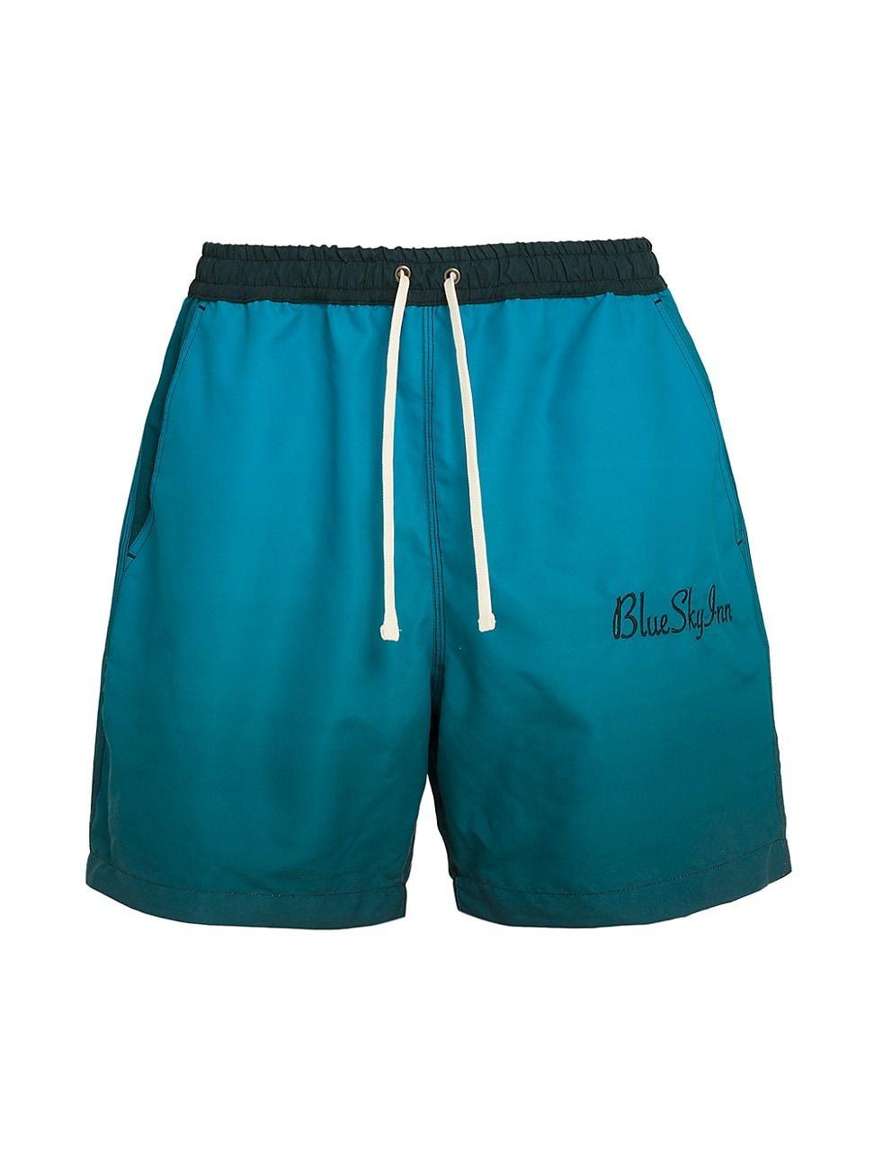 Mens Ombr Drawstring Swim Trunks Product Image