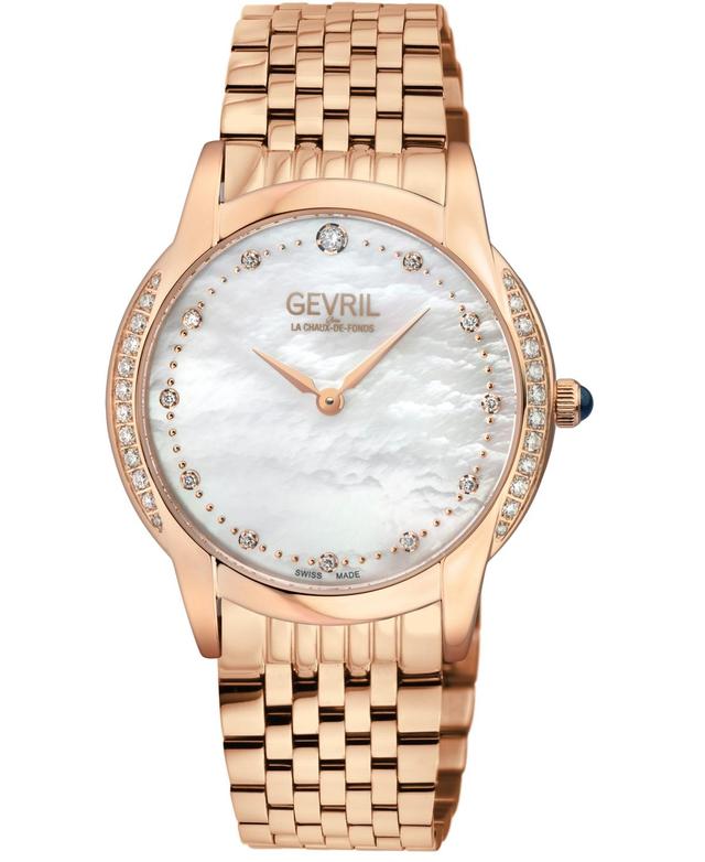 Gevril Womens Airolo Rose Stainless Steel Watch 36mm Product Image