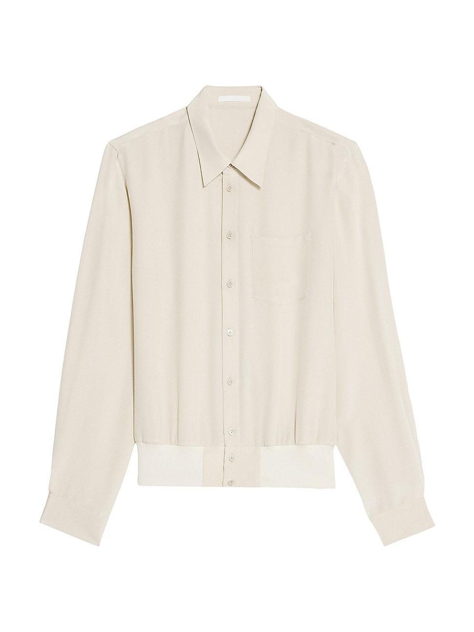 Womens Silk Bomber-Style Shirt product image