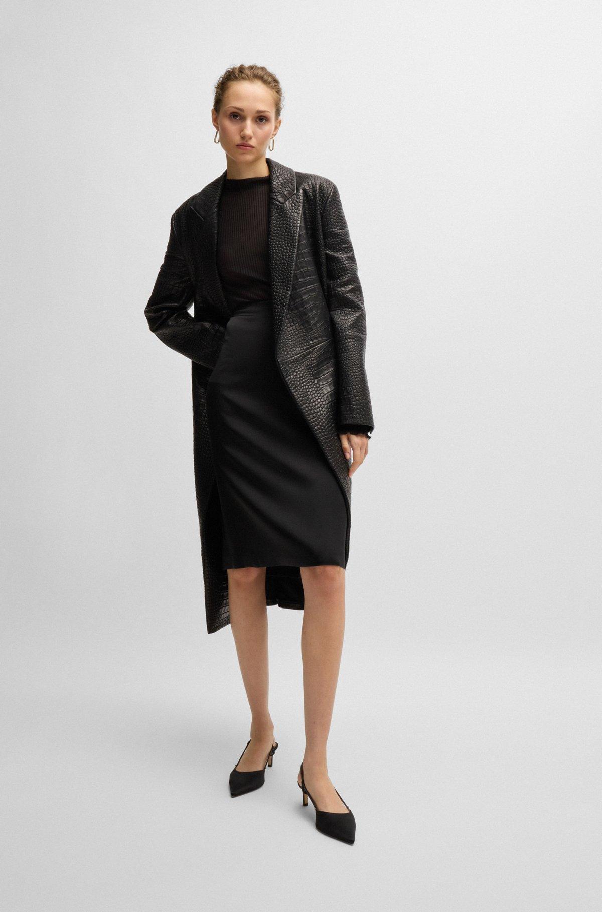 Pencil skirt in lustrous fabric Product Image