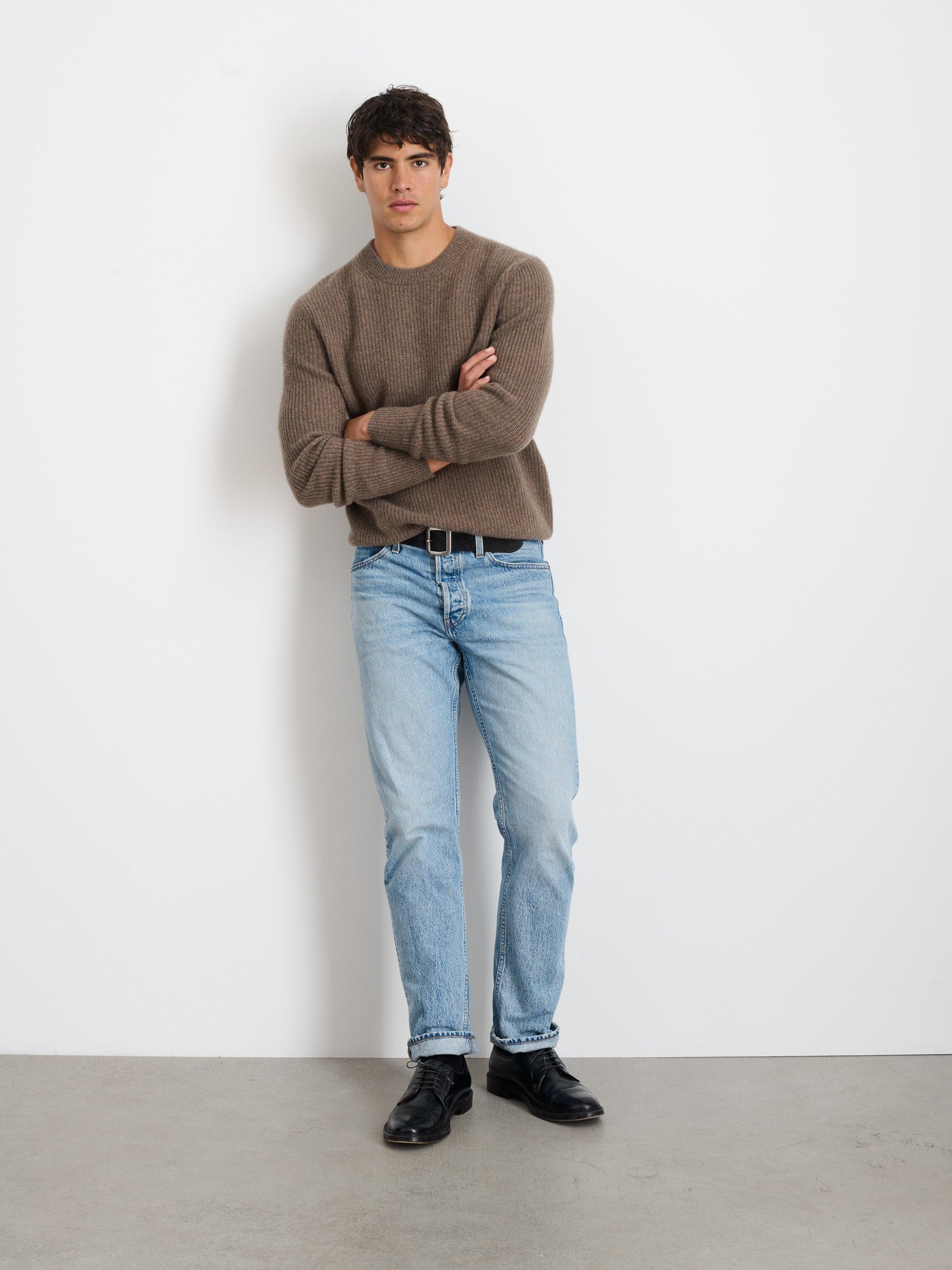 Jordan Sweater In Washed Cashmere Male Product Image