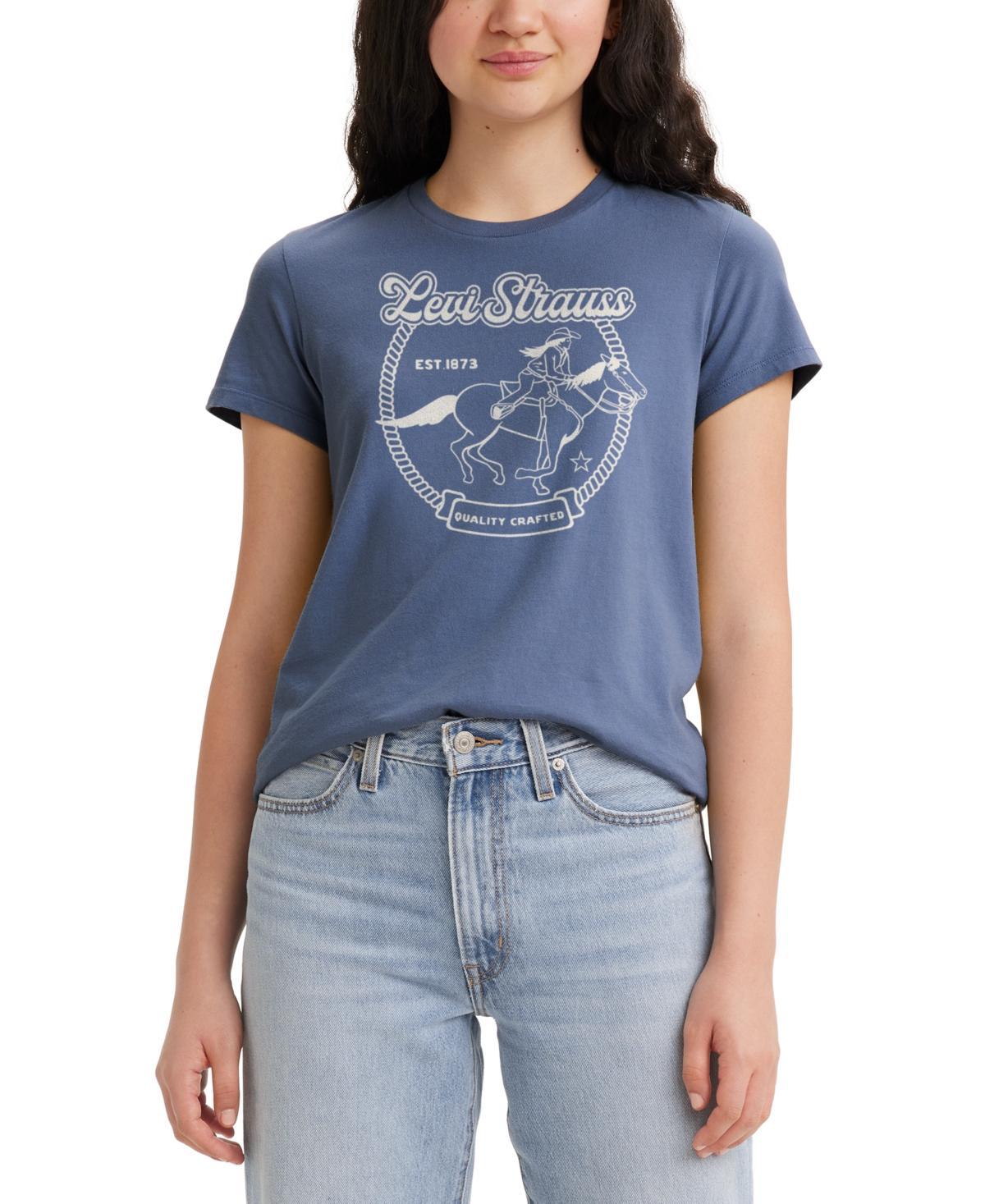 Levis Womens Perfect Graphic Logo Cotton T-shirt Product Image