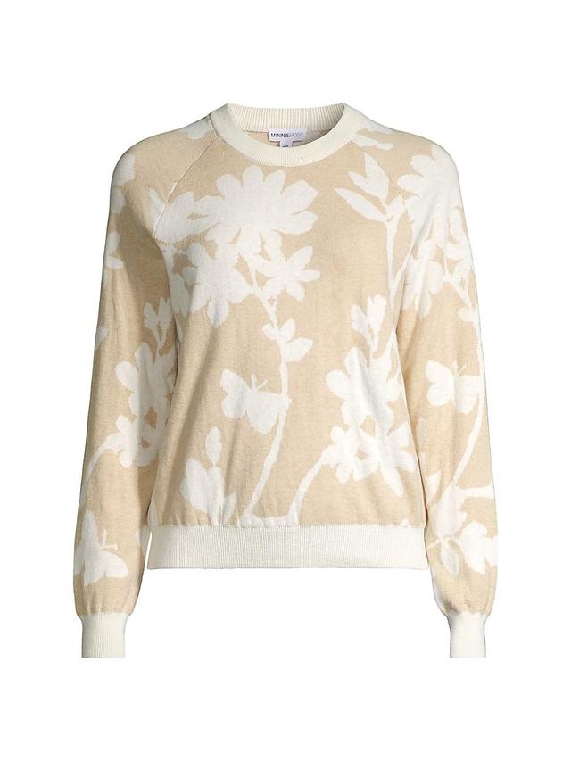 Womens Reversible Floral Jacquard Sweater Product Image