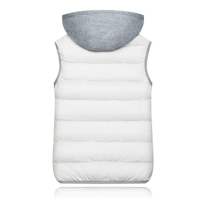 Hooded Two Tone Puffer Vest Product Image