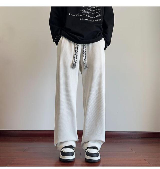 High Waist Plan Wide Leg Sweatpants Product Image