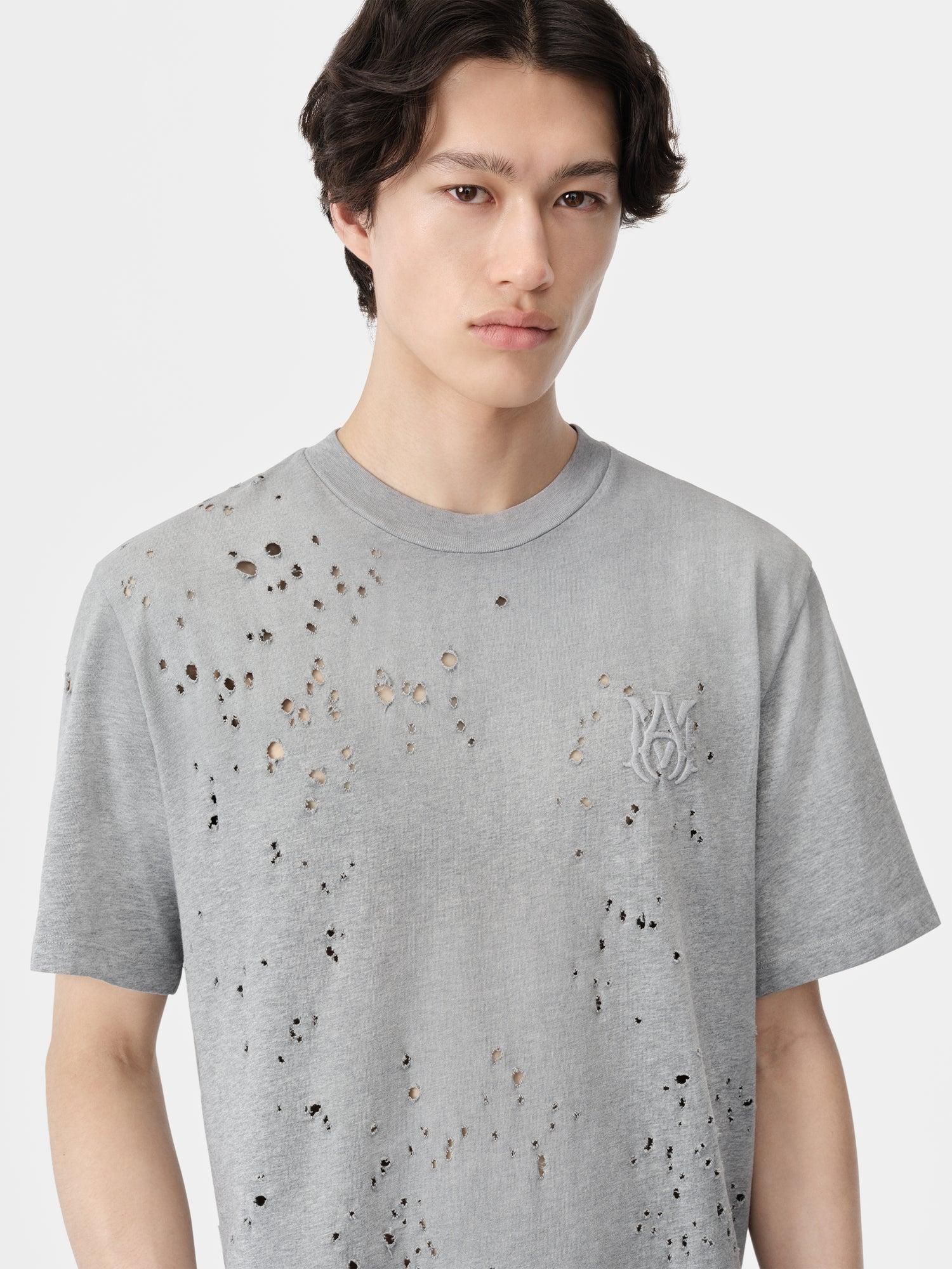 MA SHOTGUN EMBROIDERED TEE - Grey Male Product Image