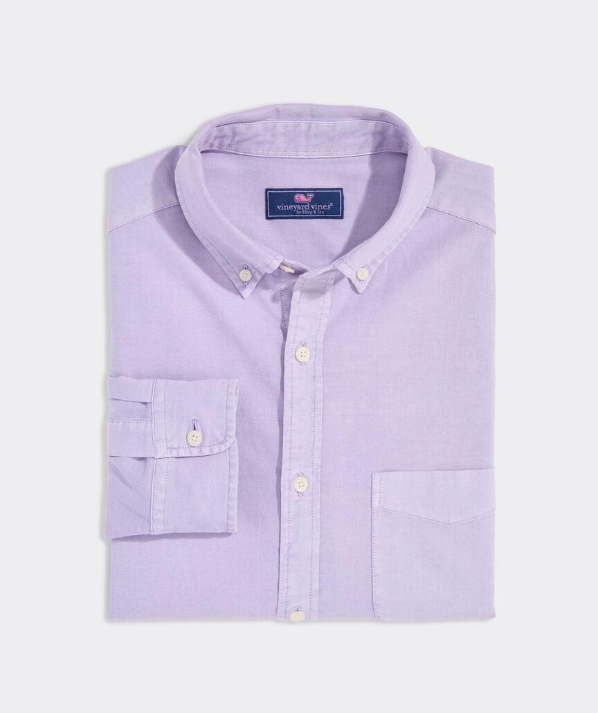 Garment-Dyed Oxford Solid Shirt Product Image