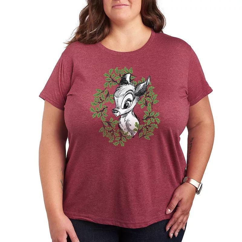 Disneys Bambi Plus Wreath Graphic Tee, Womens Product Image