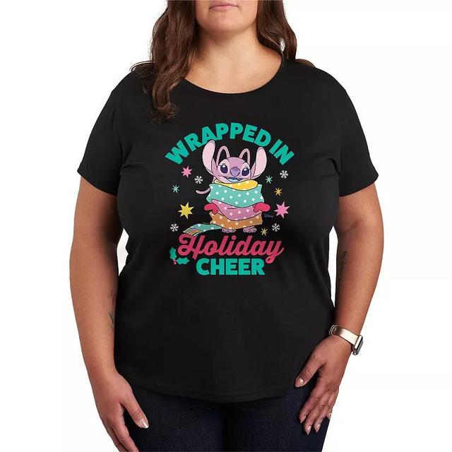 Disneys Lilo and Stitch Angel Plus Size Holiday Cheer Graphic Tee, Womens Product Image