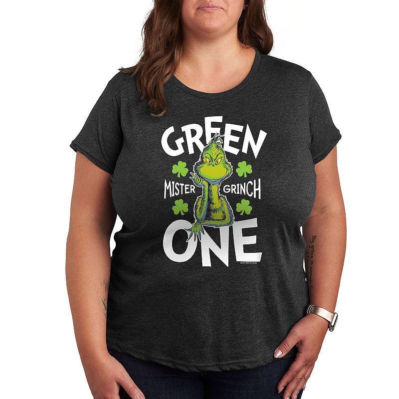 Plus Size Dr. Seuss Green One Graphic Tee, Womens Product Image