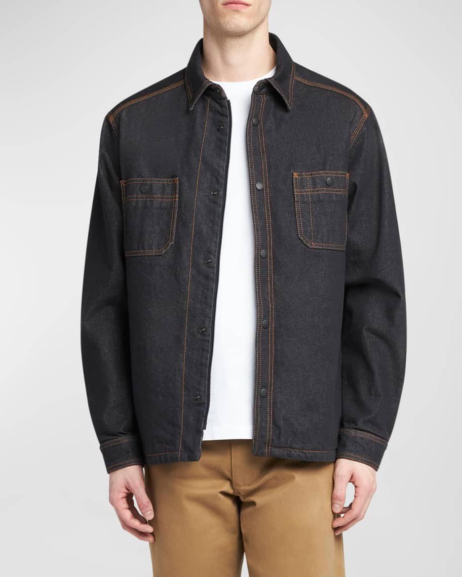 Men's Contrast Stitch Denim Shirt Product Image