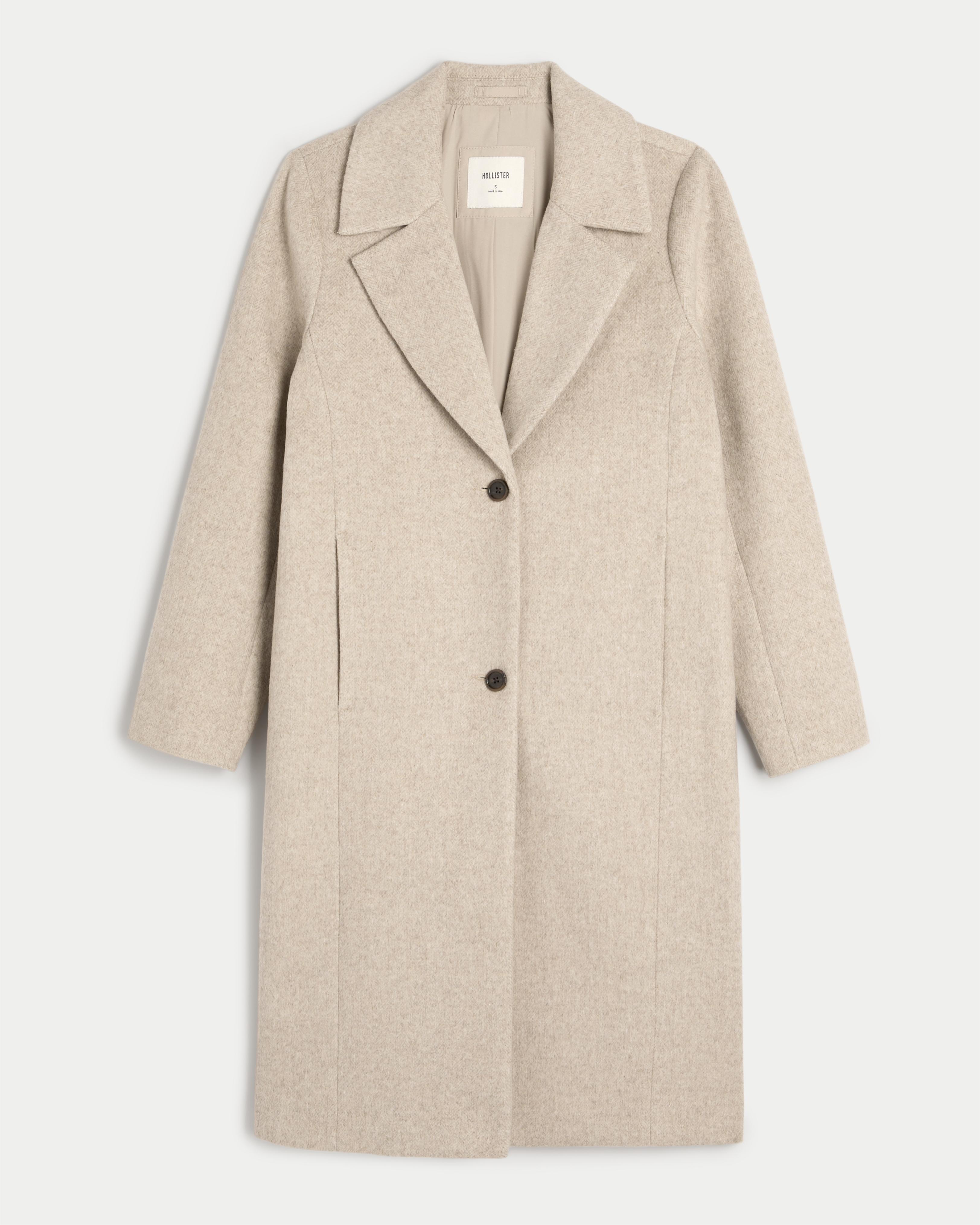 Longline Wool Blend Coat Product Image