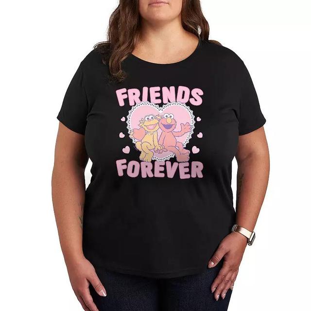 Plus Sesame Street Friends Forever Graphic Tee, Womens Product Image