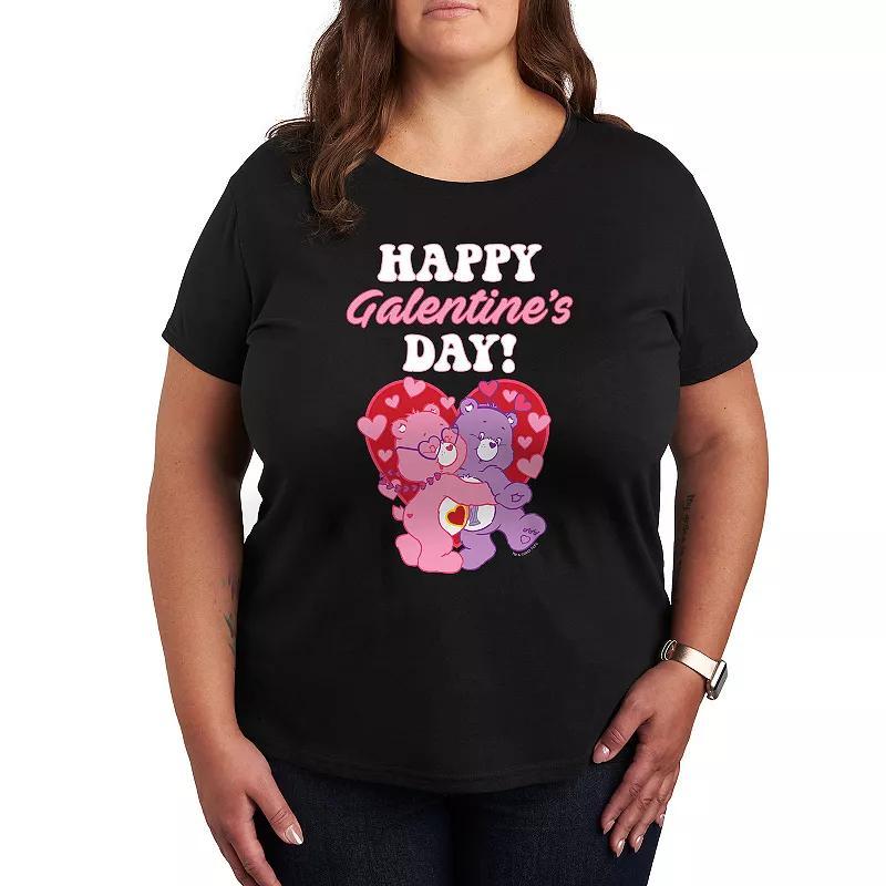 Plus Care Bears Happy Galentines Day Graphic Tee, Womens Product Image