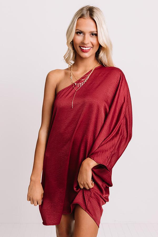 Secret Meeting Shift Dress In Wine Product Image