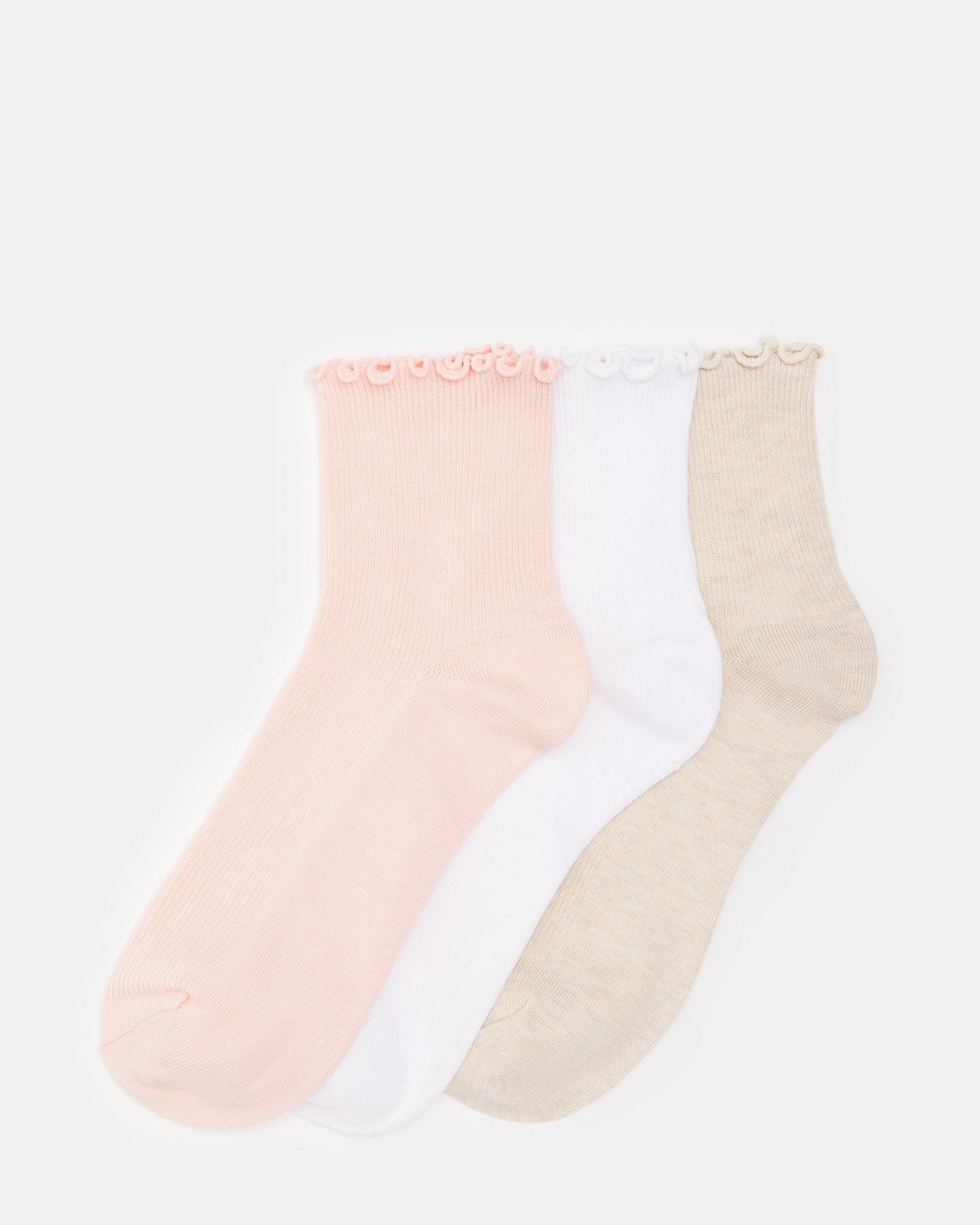 RUCHED SOCKS BLUSH MULTI Female Product Image