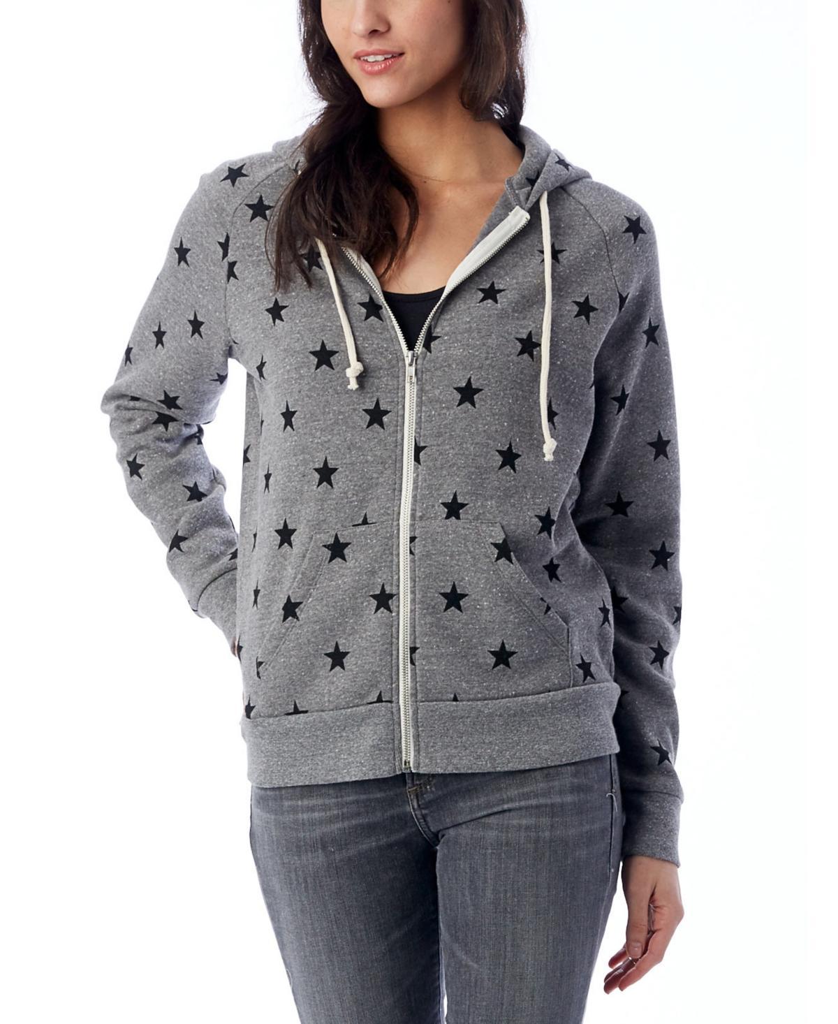 Alternative Apparel Adrian Printed Fleece Womens Zip Hoodie Product Image