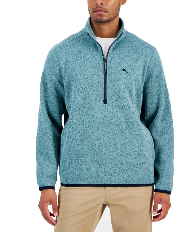 Tommy Bahama Mens Shoal Bay Quarter-Zip Mock-Neck Fleece Sweater Product Image