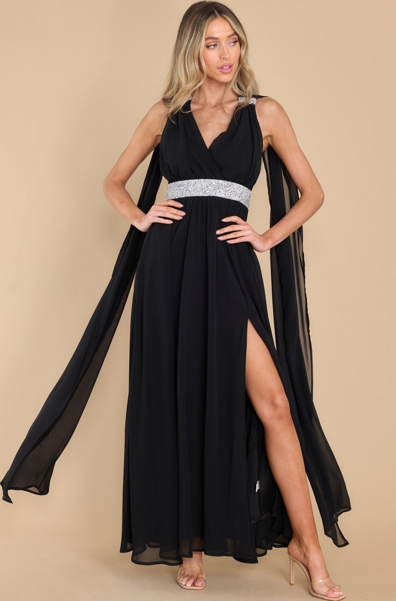 Aura Everyone's Desire Black Maxi Dress Product Image