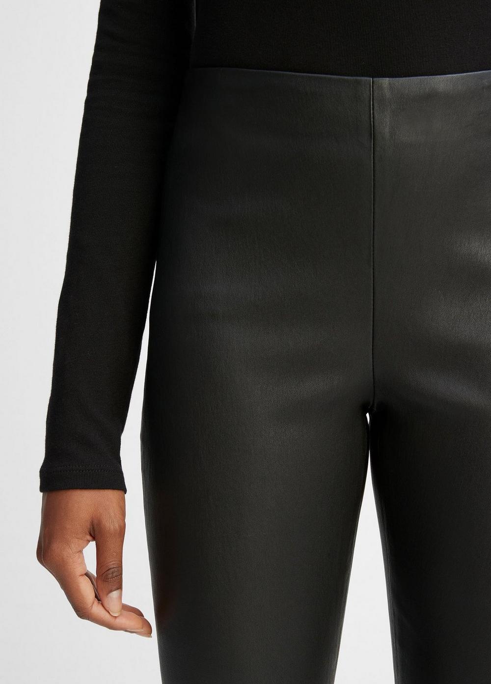 Stretch-Leather Cropped Legging Product Image