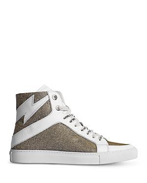 Zadig & Voltaire Womens ZV1747 Flash Glitter High Top Sneakers Product Image