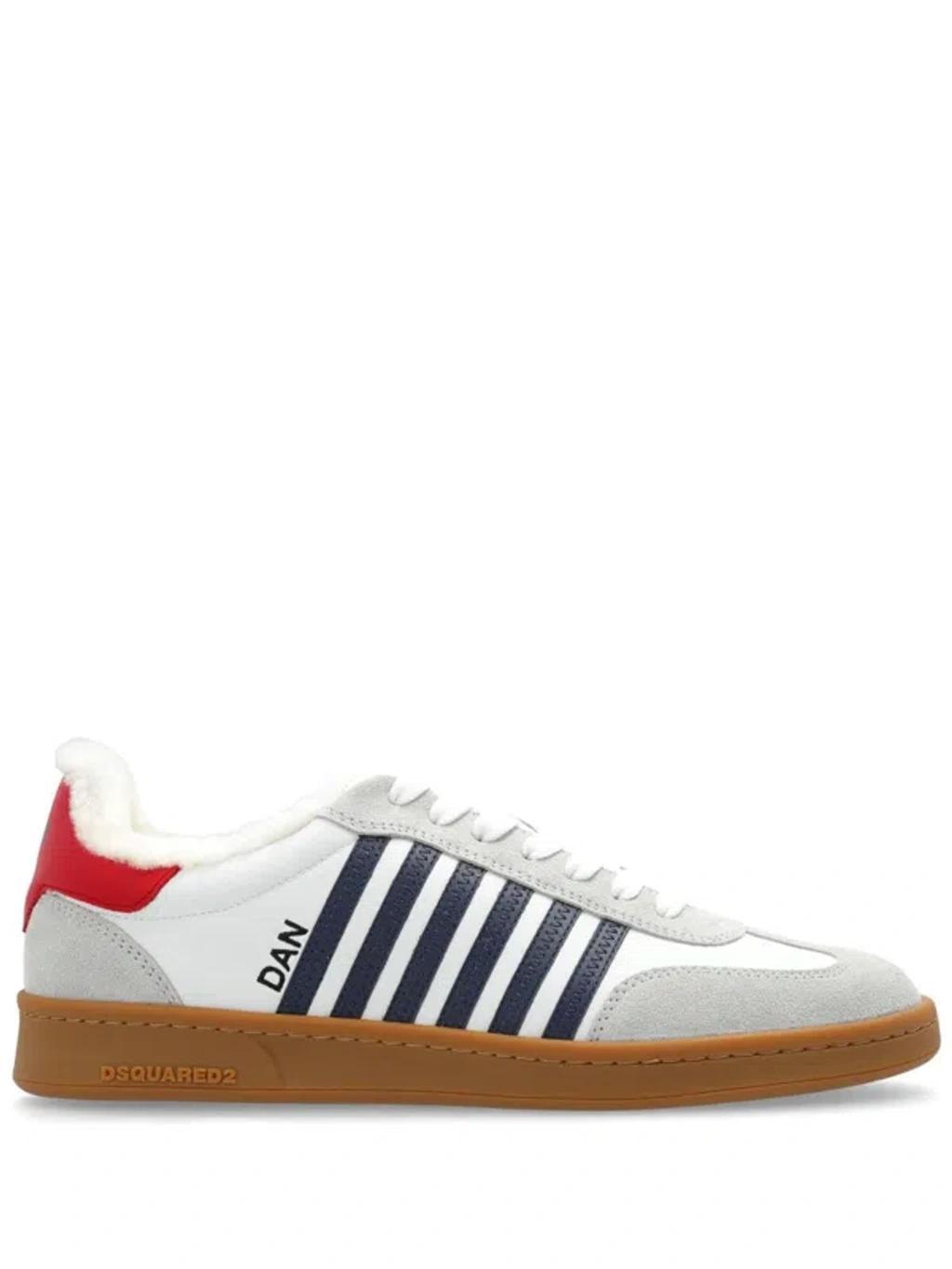 DSQUARED2 Suede Sneakers In Bianco Product Image