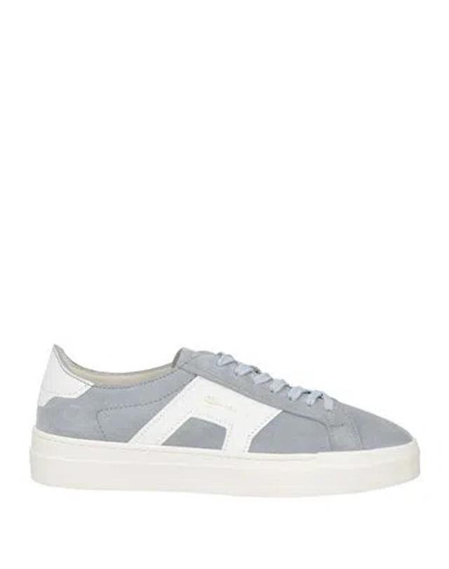 SANTONI Double Buckle Suede Sneakers In Blue Product Image