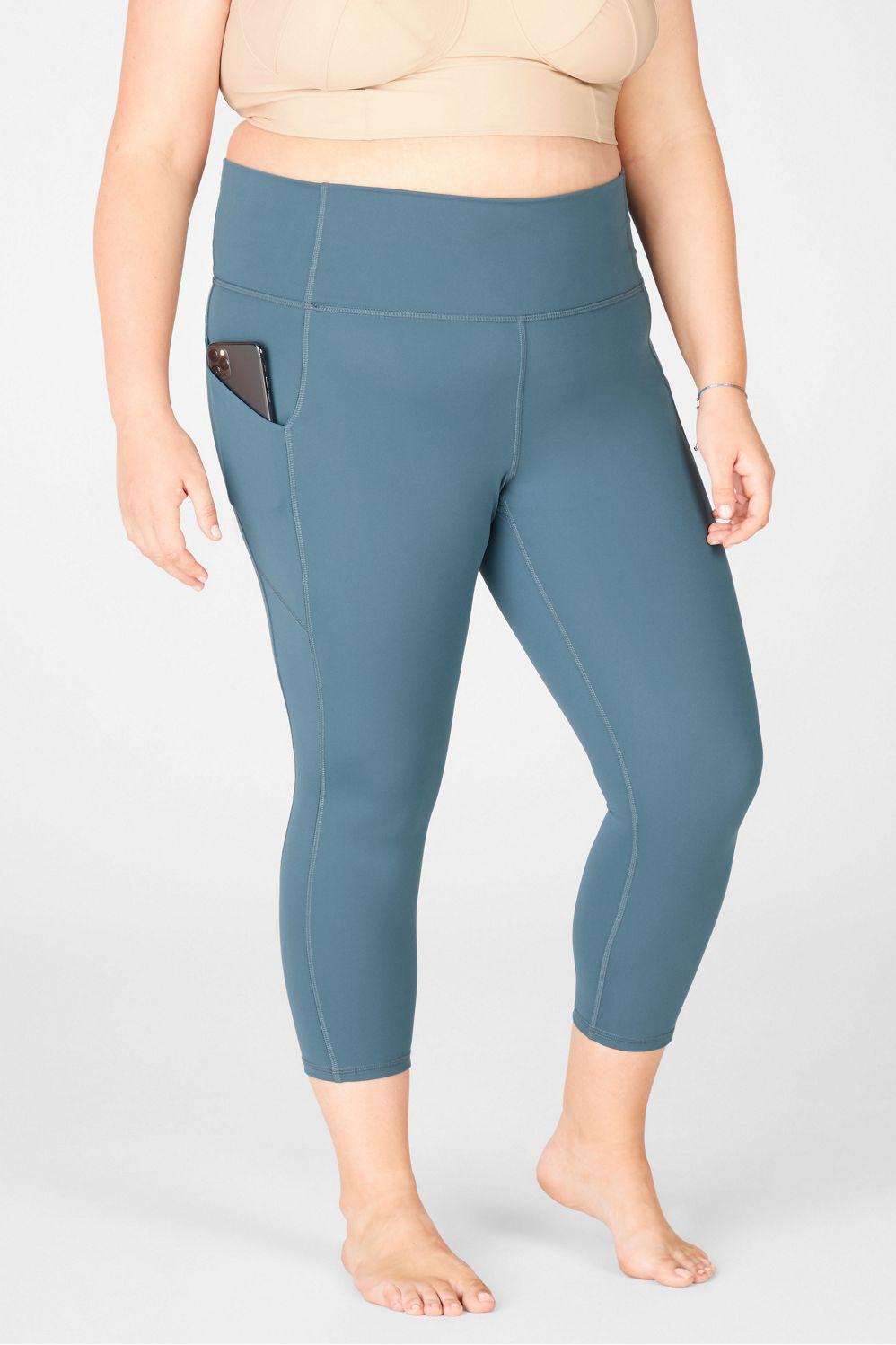 Fabletics Oasis High-Waisted Capri Womens blue plus Size 4X Product Image