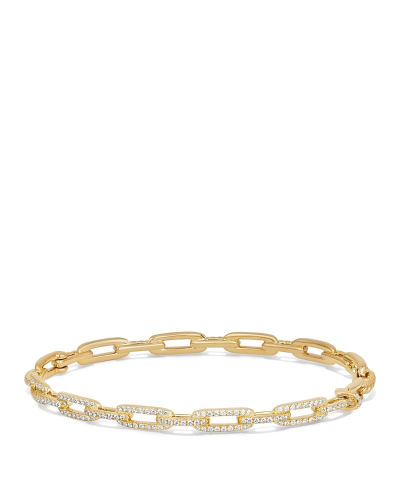 Womens Stax Chain Link Bracelet with Diamonds in 18K Yellow Gold/4mm Product Image