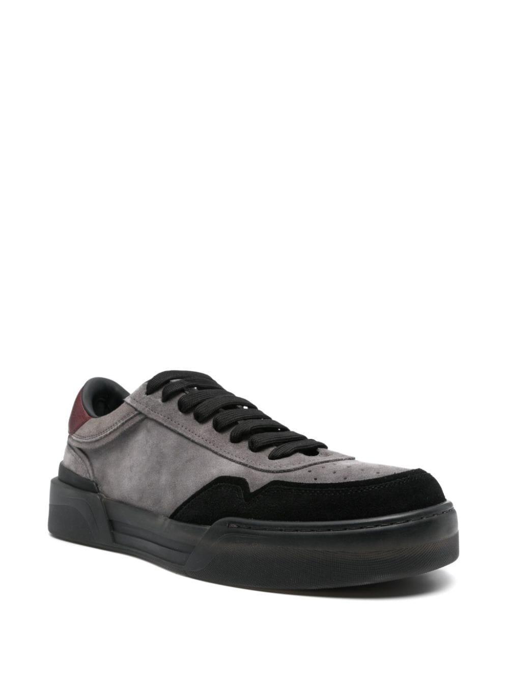 Leather Sneakers In Grau Product Image