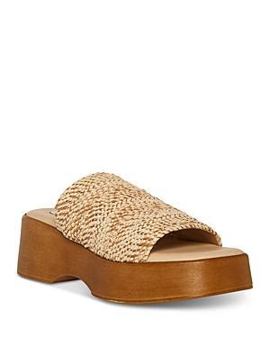 Steve Madden Slinky30 Raffia Platform Clog Slide Sandals Product Image