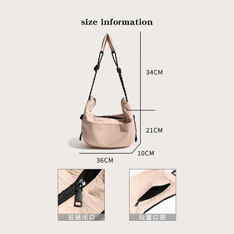 Plain Drawstring Crossbody Bag Product Image