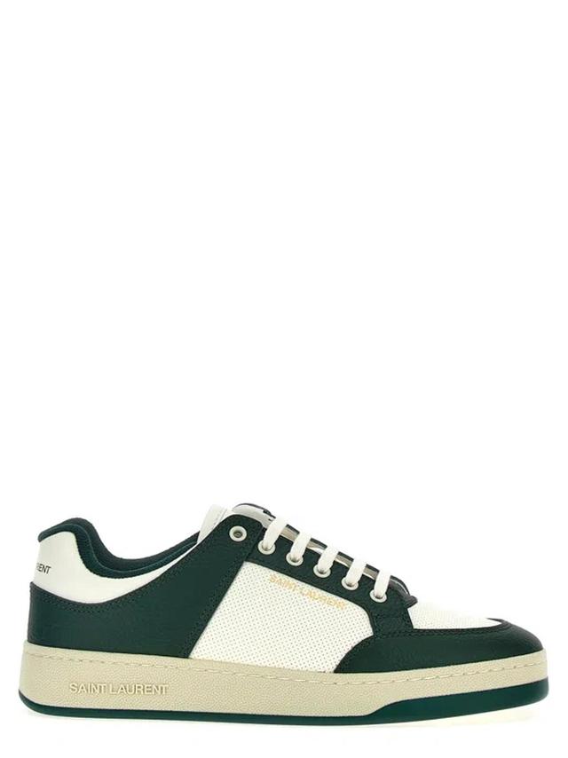 Men's Sl/61 Leather Sneakers In Green Product Image