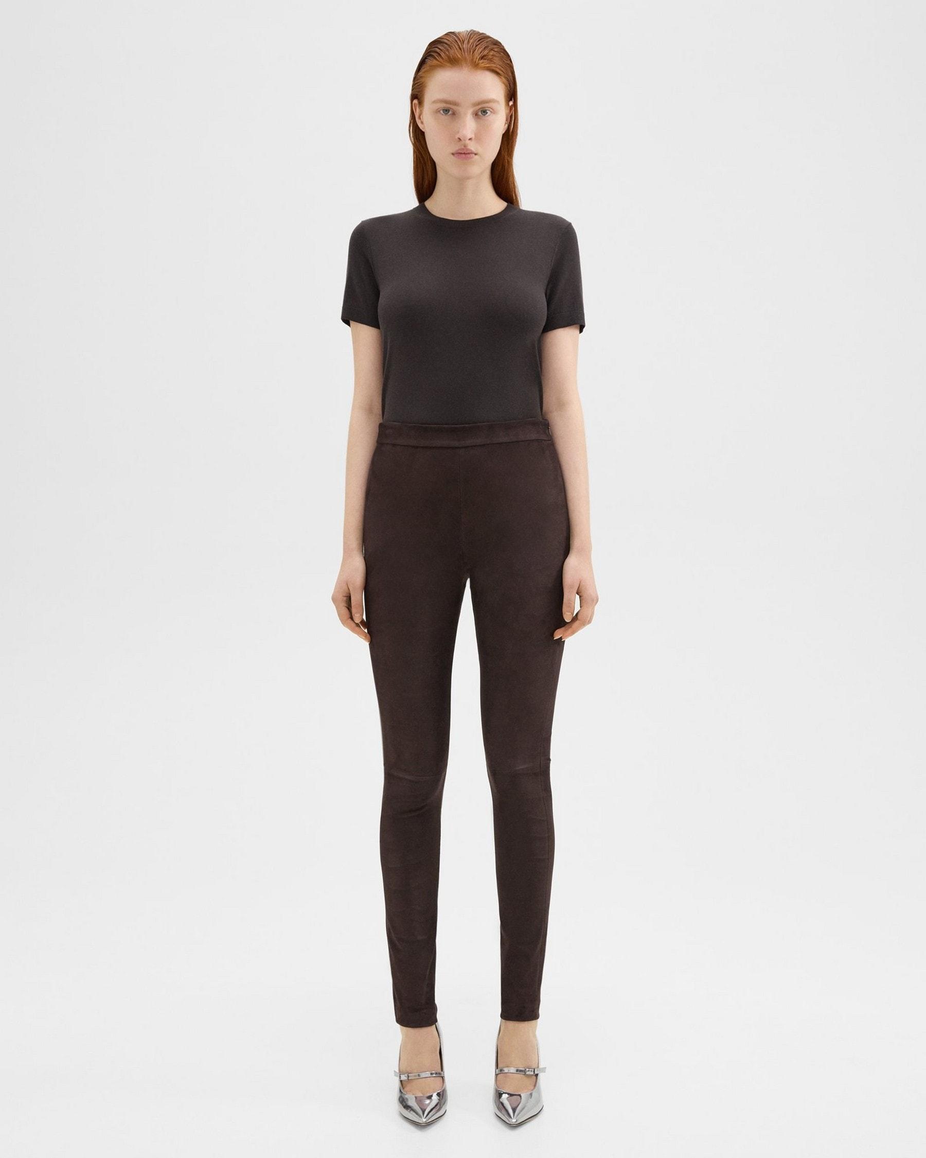 High-Waist Legging in Suede Product Image