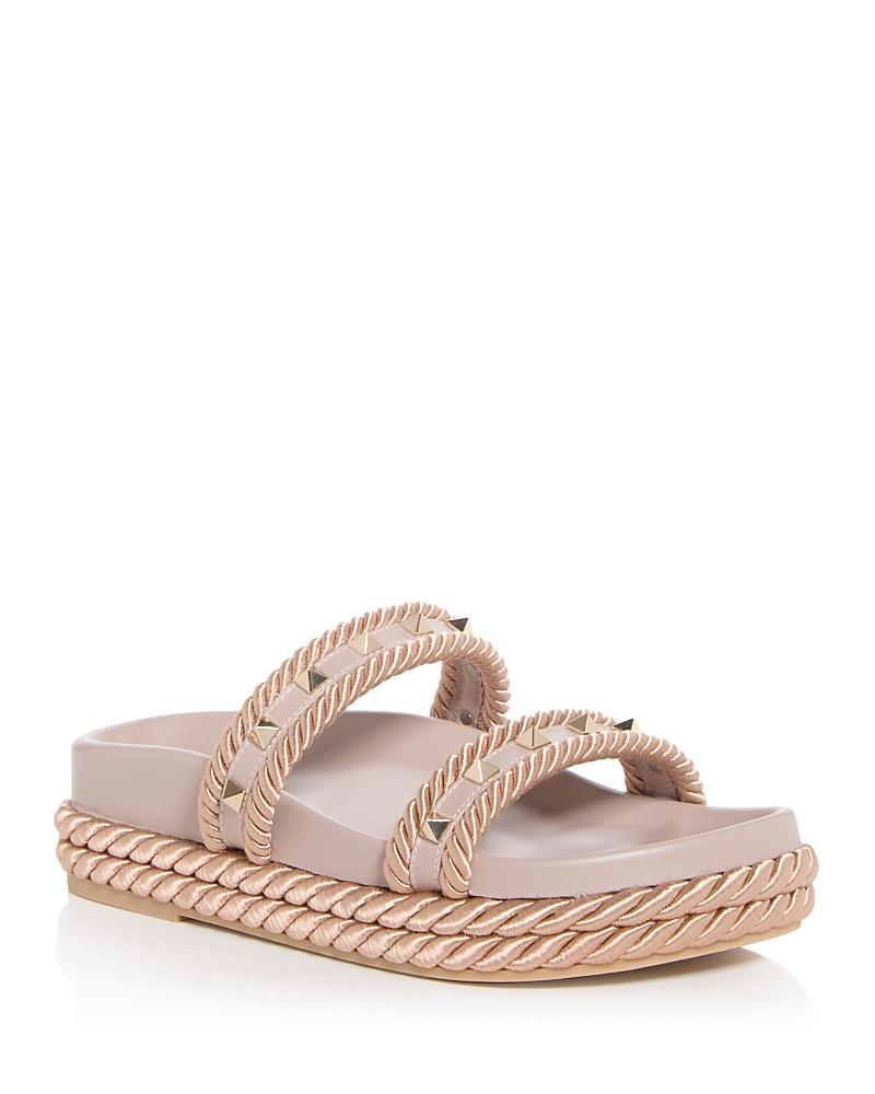 Valentino Garavani Womens Embellished Espadrille Slide Sandals product image